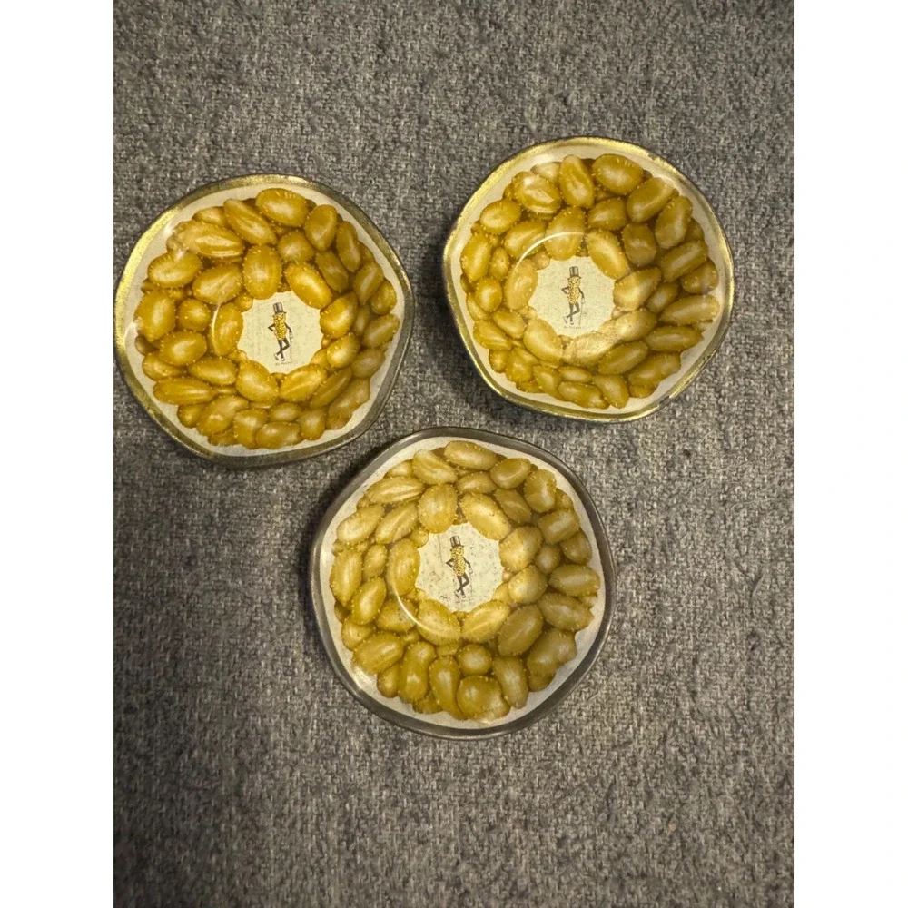 Vintage Mr. Peanut Metal Nut Bowls Set of 3 Catchall Dishes 1960-70s